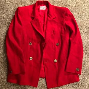 Bretton Place Petite red wool blazer size medium